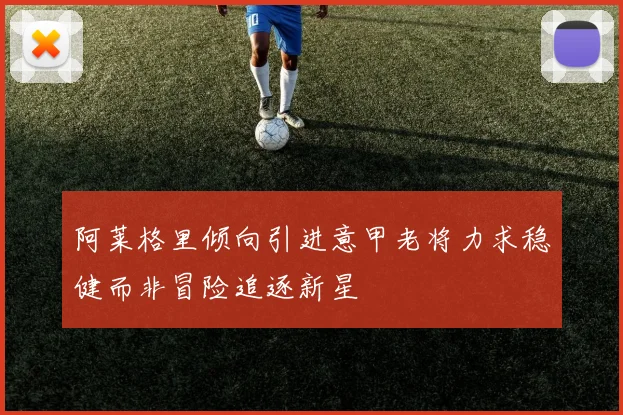 阿莱格里倾向引进意甲老将力求稳健而非冒险追逐新星